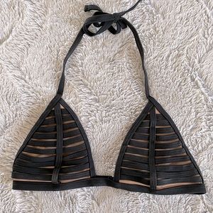 Black Detailed Bikini Top